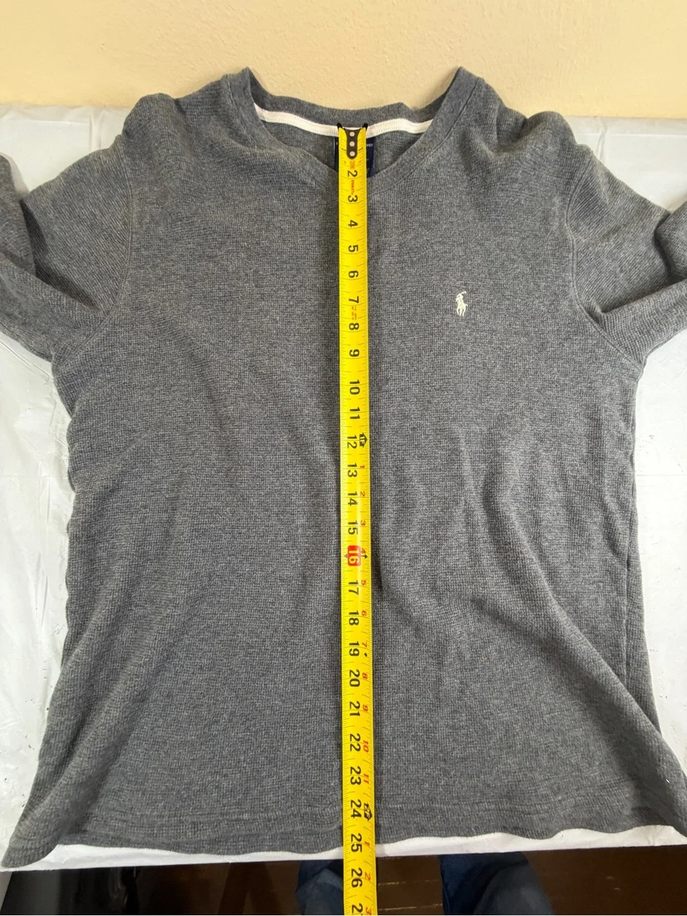 Polo by Ralph Lauren Men’s Gray V-Neck Knit Sweater